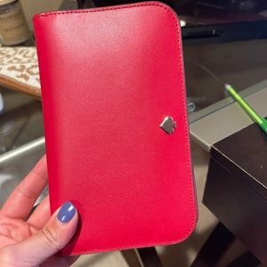 Kate Spade Red Passport Wallet-Like NEW